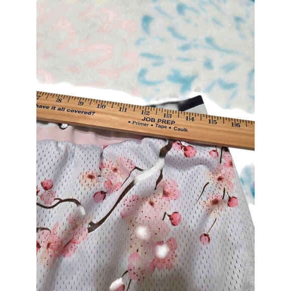 Kinetic Kings Shorts Mens XL White Cherry Blossom Basketball No Drawstring G6.1 - Picture 8 of 9